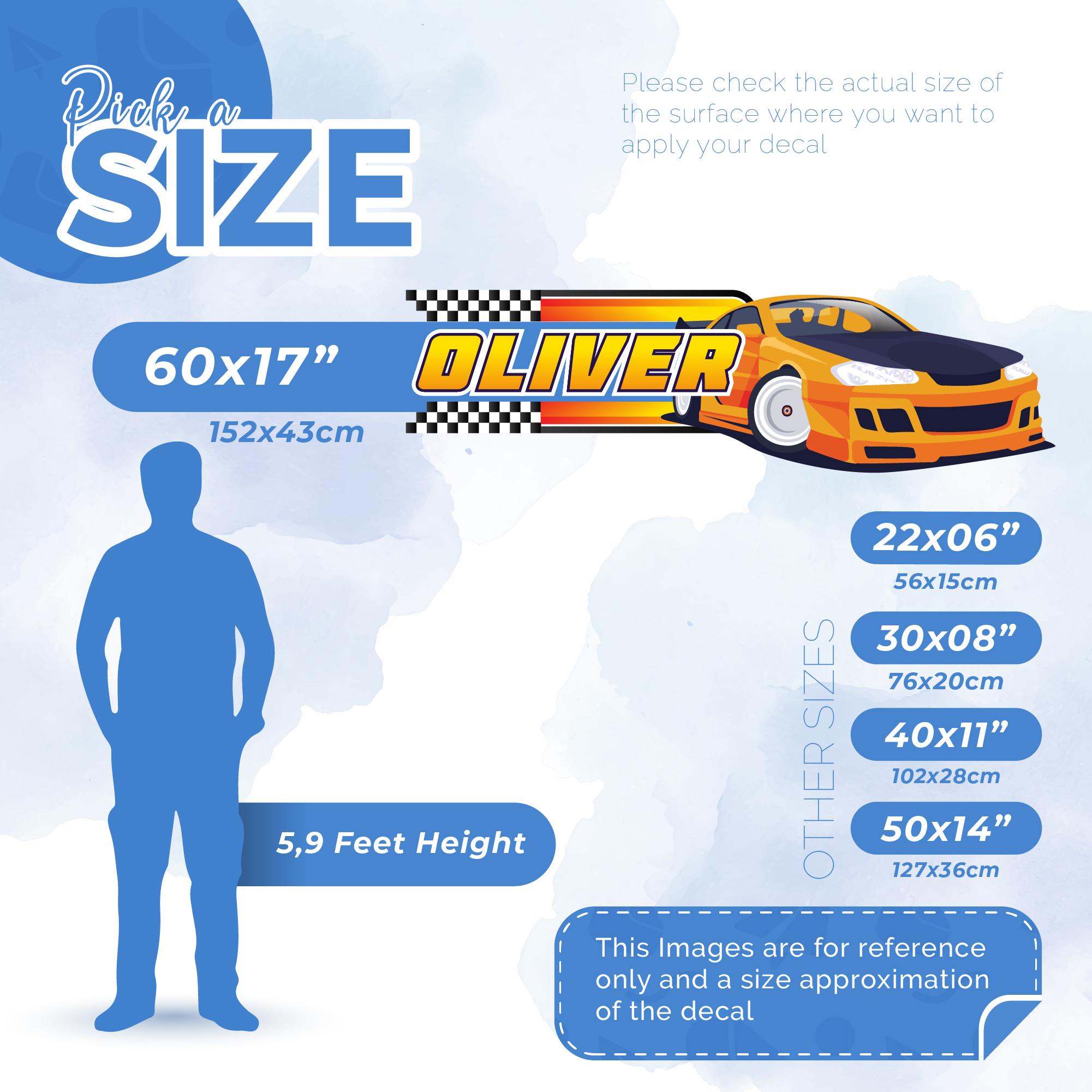 Personalized Race Car Name Wall Decal – Custom Boys Bedroom Vinyl ...