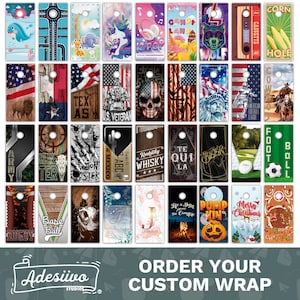 Custom Cornhole Boards Wrap Decal Sticker 3D Texture Single - Laminated - Skin Custom Vinyl for Cornhole Board image 1