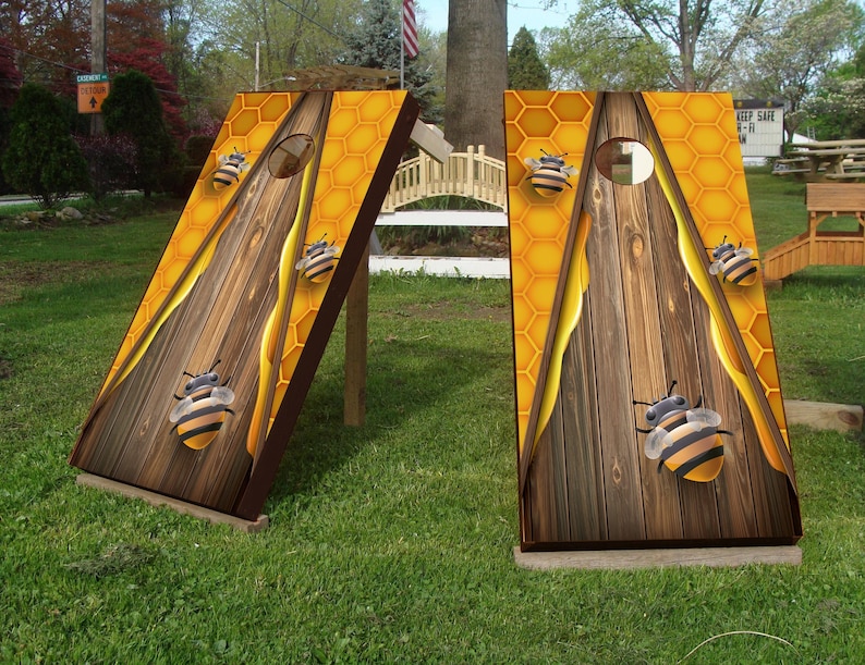 Custom Cornhole Boards Wrap Decal Sticker 3D Texture Single - Laminated - Skin Custom Vinyl for Cornhole Board image 7