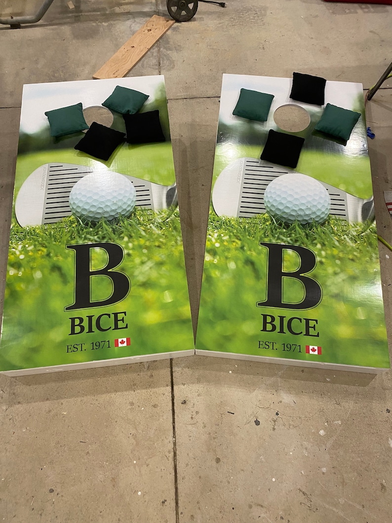 Custom Cornhole Boards Wrap Decal Sticker 3D Texture Single - Laminated - Skin Custom Vinyl for Cornhole Board image 8