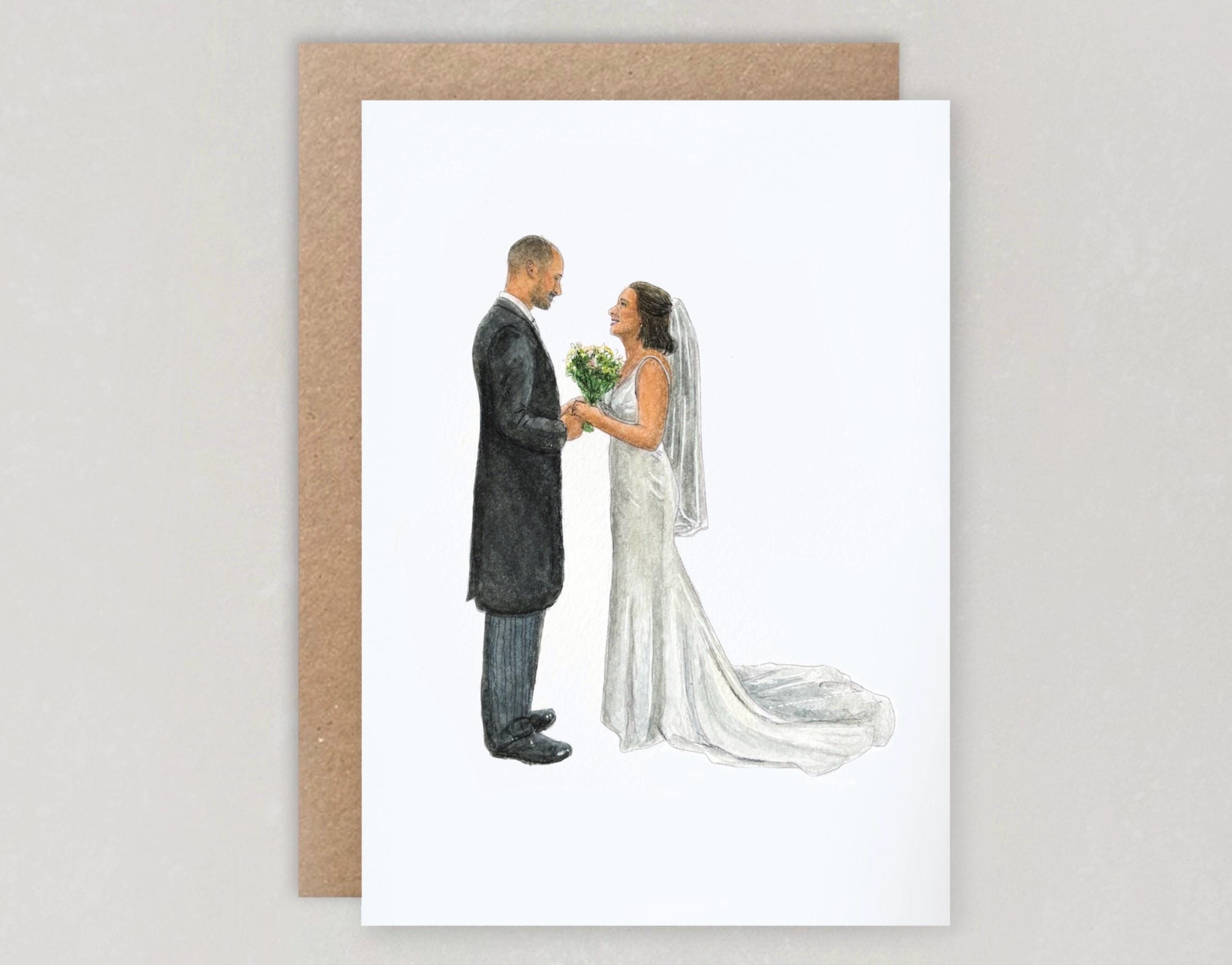 Hand Painted Wedding Invitation UK