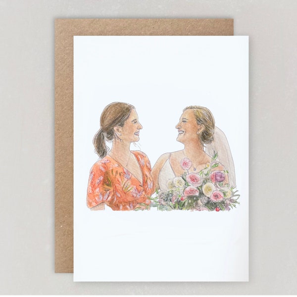 Custom Bridesmaid Card, Watercolour Hand Painted, Will You Be/Thank You For Being my Bridesmaid, Maid of Honour Bespoke Chief Bridesmaid
