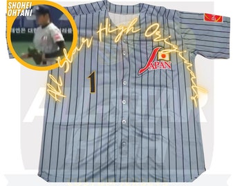 Shohei Ohtani High School Japan Asia Baseball Jersey (Gray) | Throwback Custom Retro Sports Fan Apparel Jersey