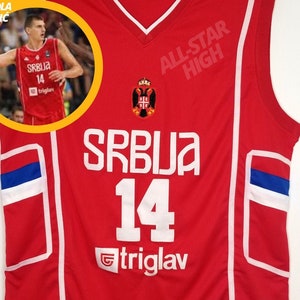 Nikola Jokic Serbia Euro Basketball Jersey (Red) | Throwback Custom Retro Sports Fan Apparel Jersey