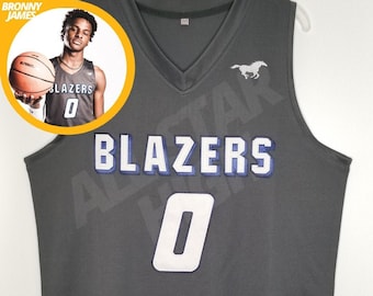 SALE! Bronny James High School Basketball Jersey - Blazers | Throwback Custom Retro Sports Fan Apparel Jersey