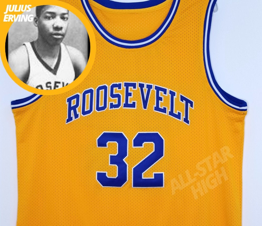 Julius Erving #32 Roosevelt High School Basketball Jersey