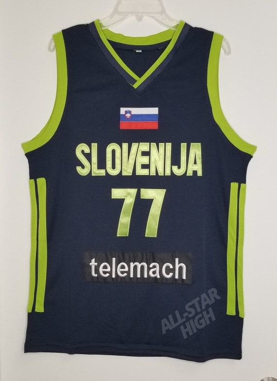 Luka Eslovenia Euro Basketball Jersey Azul / - Etsy España