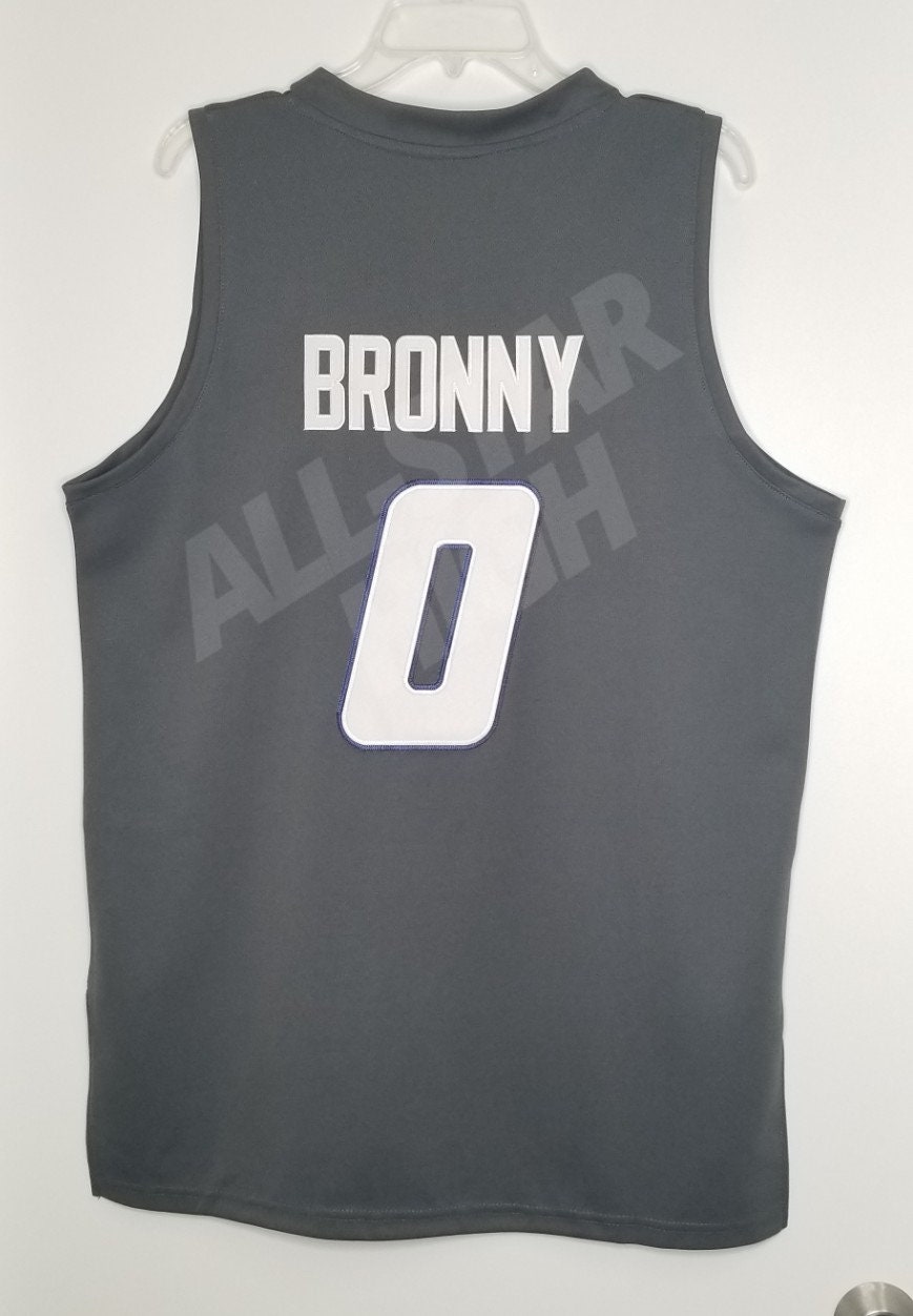 White Retro Bronny 0 High School Basketball Jersey -  Israel