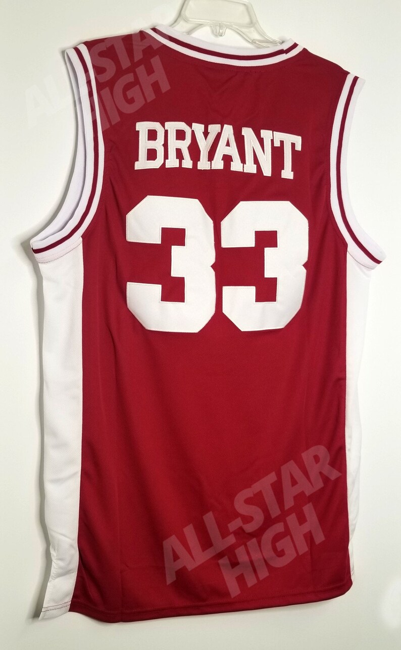 Kobe Bryant High School Basketball Jersey Lower Merion Red Etsy