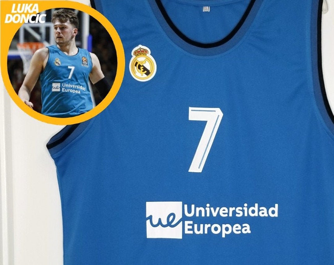 Luka Doncic 7 Real Madrid Teal/Black Basketball Jersey — BORIZ