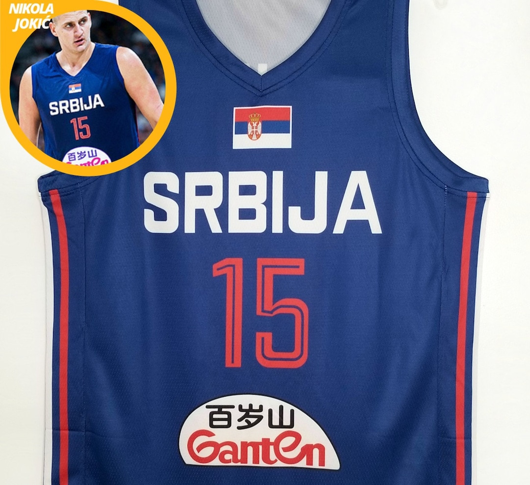 Throwback Jokic 14 Serbia Srbija Basketball Jersey All 