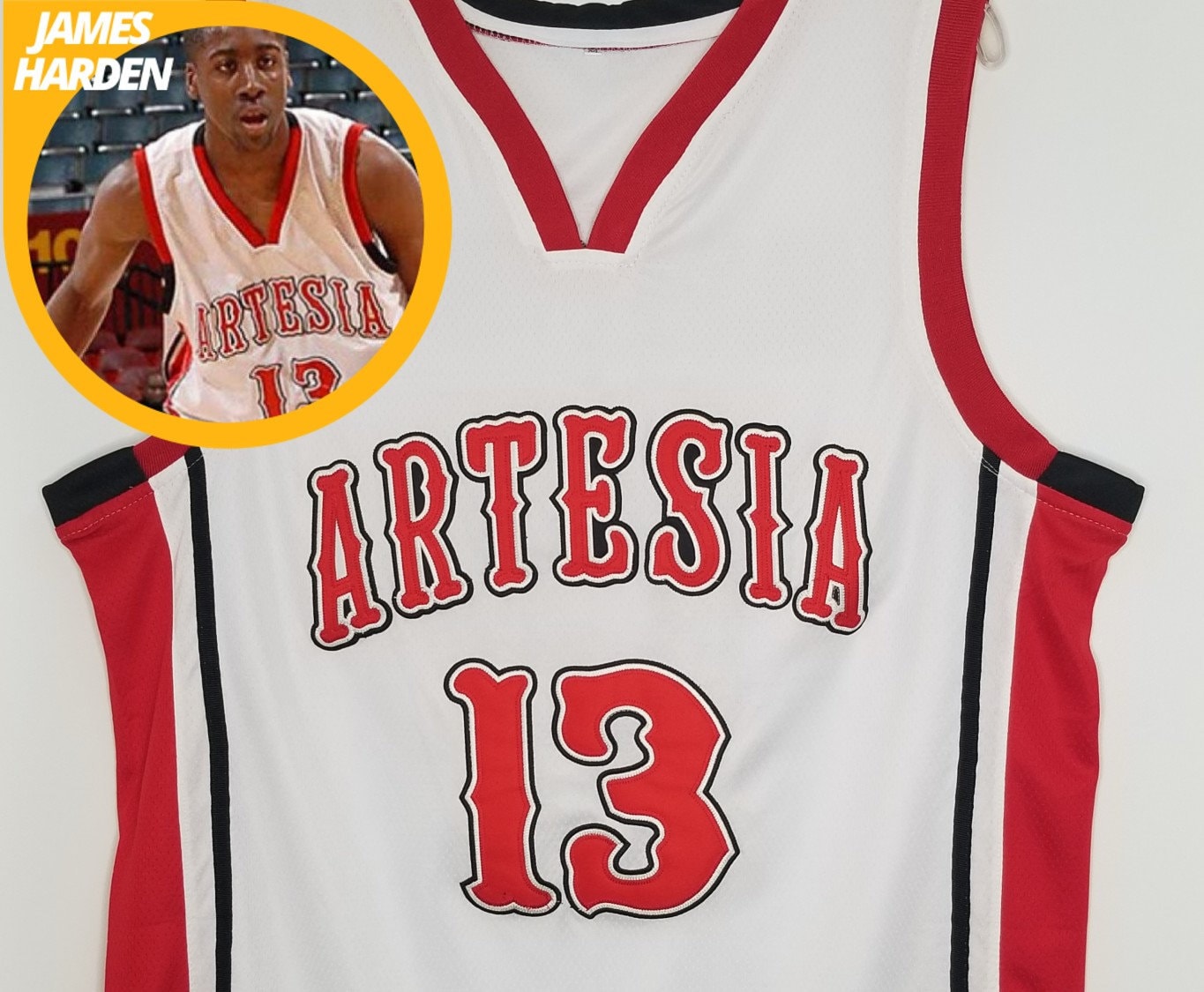 James Harden High School Basketball Jersey Artesia Blanco - Etsy México