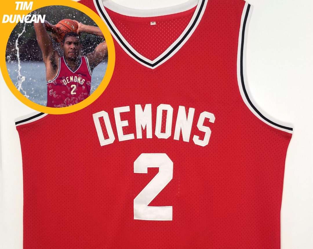 Tim Duncan High School Basketball Jersey Demons Retro Custom Throwback