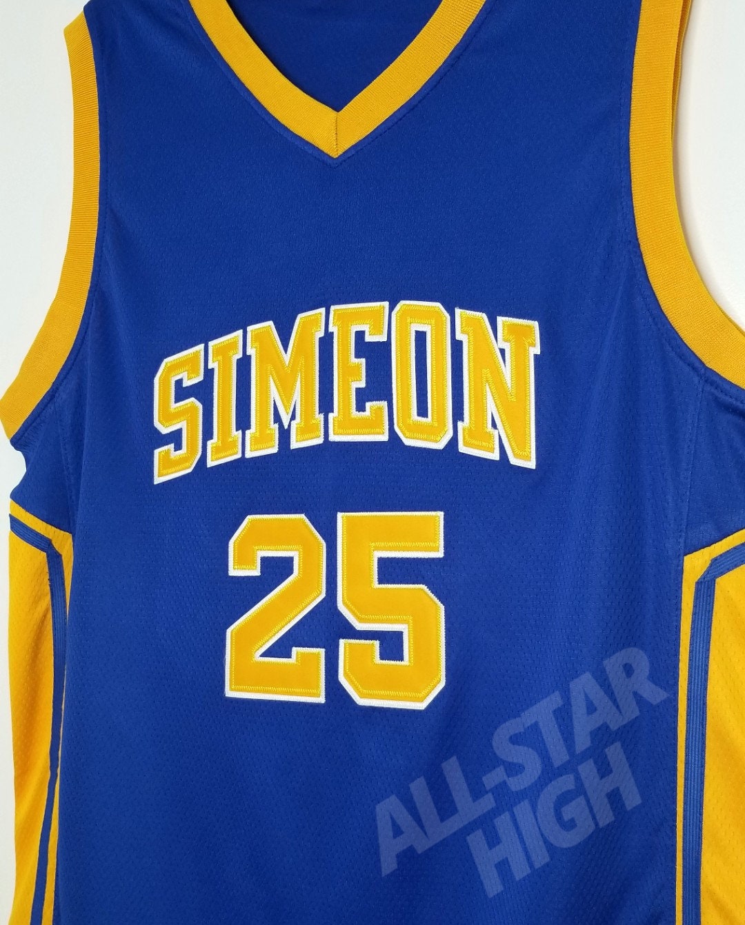 Headgear Classics Derrick Rose White Simeon HS Basketball Jersey