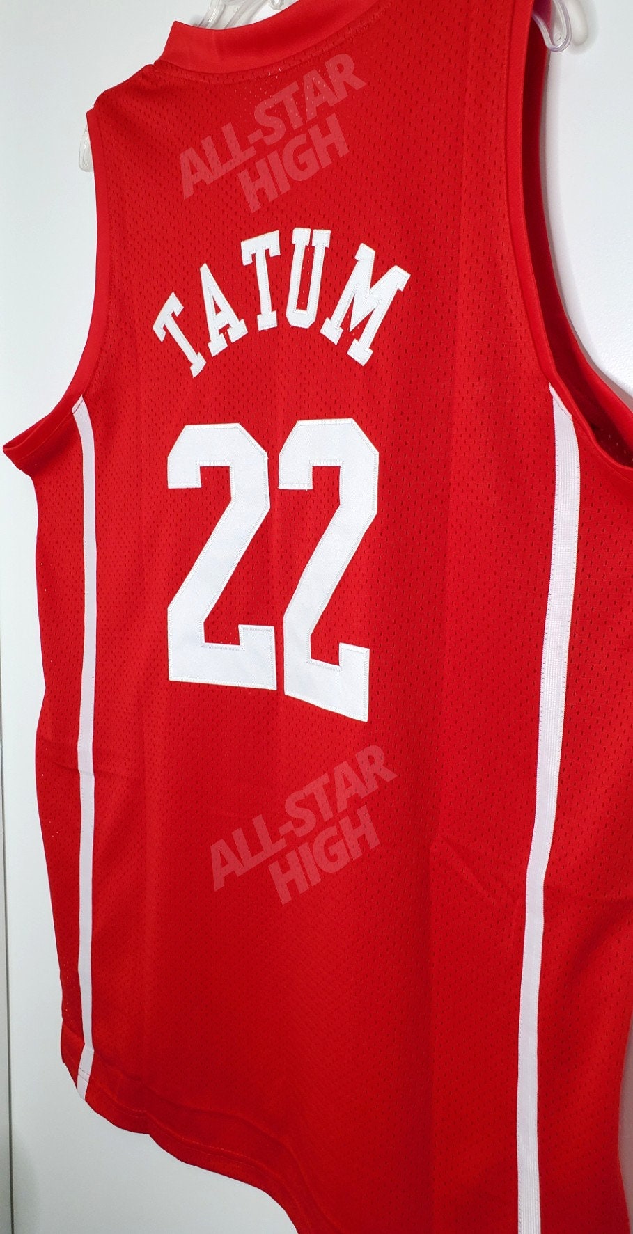 Jayson Tatum 22 Chaminade College Preparatory School Red Devils White  Basketball Jersey 2 — BORIZ