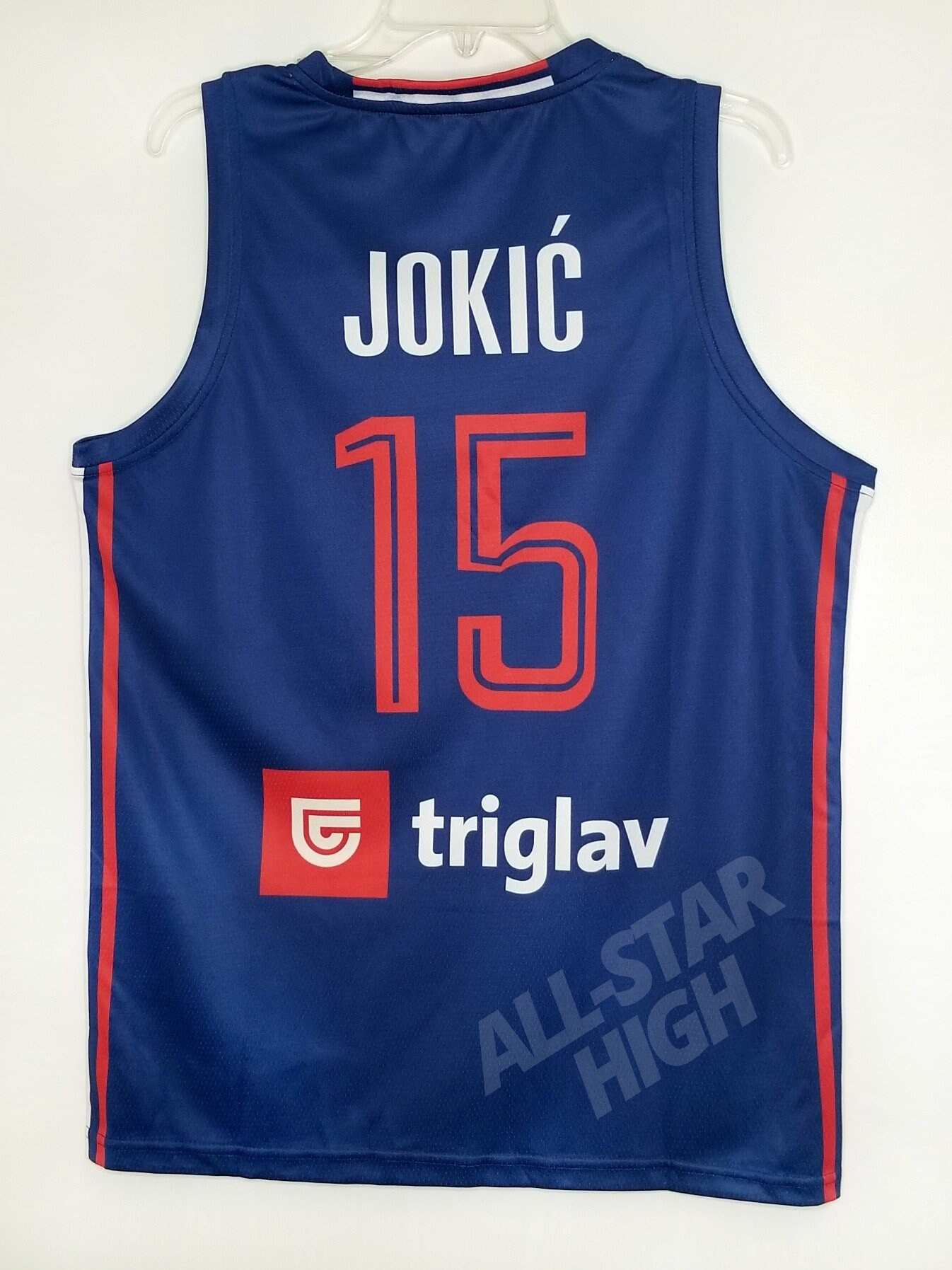 Nikola Jokic Serbia EuroLeague Basketball Jersey Custom Throwback Retro  Jersey