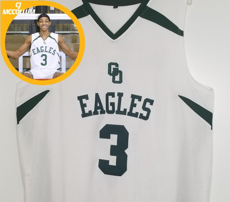 CJ Mccollum High School Basketball Jersey Eagles Throwback Etsy