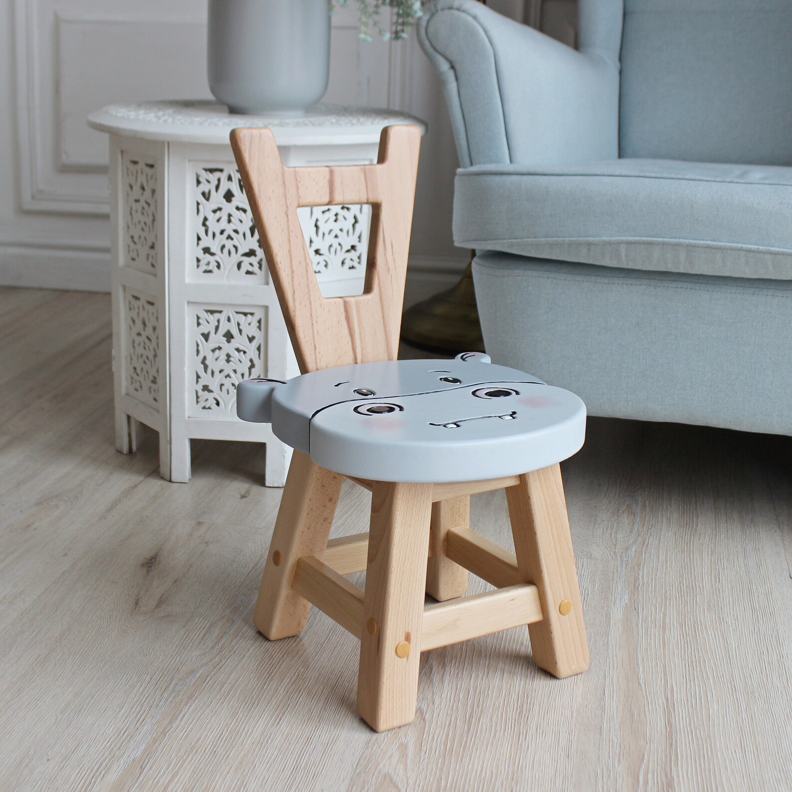 Kid chair kids wood furniture. Hand Painted chair Etsy