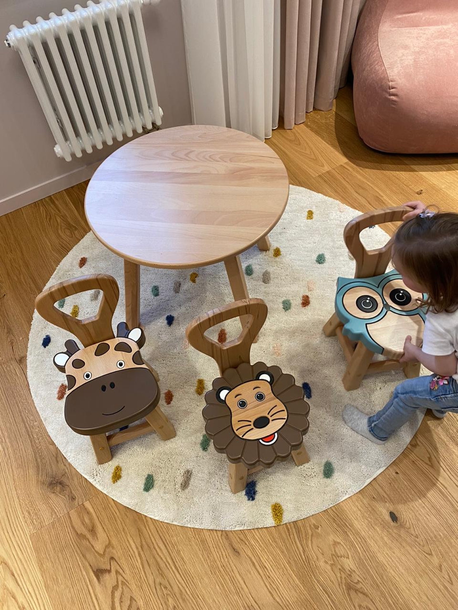 Kid chair kids wood furniture. Hand Painted chair Etsy