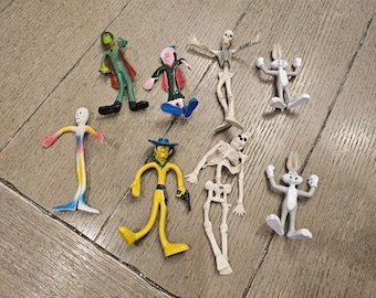 Vintage Halloween Bendy Figures, CHOOSE YOUR OWN, 70's 80's Toy