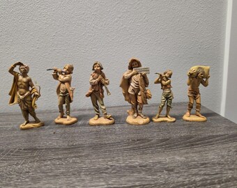 Vintage Fontanini Depose Italy Nativity Figures Lot Of 6 EUC