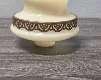 Vintage Custard Glass Chandelier Shade
