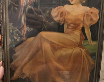 Bradshaw Crandell "Pretty Please"1935 Signed Advertising Print