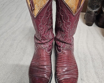 JUSTIN Fort Worth Texas Leather Western Boots | Dark Brown  display picture 2