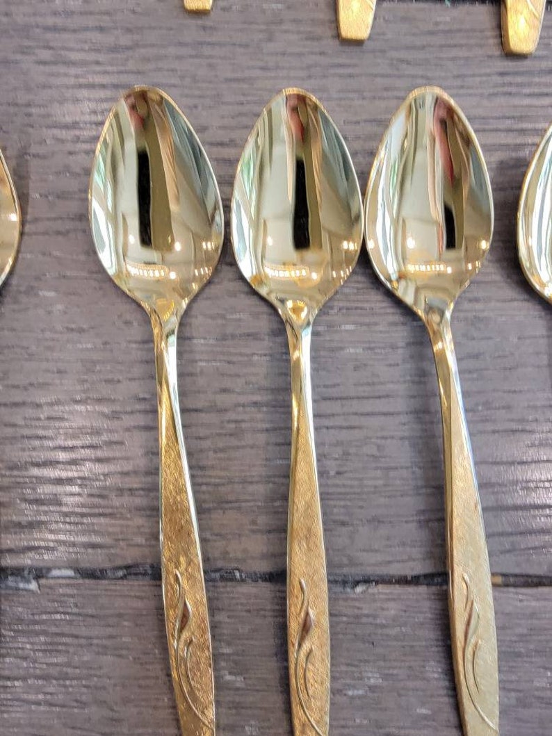 Vintage Japan Northland Flatware Gold 8 Place Setting Etsy
