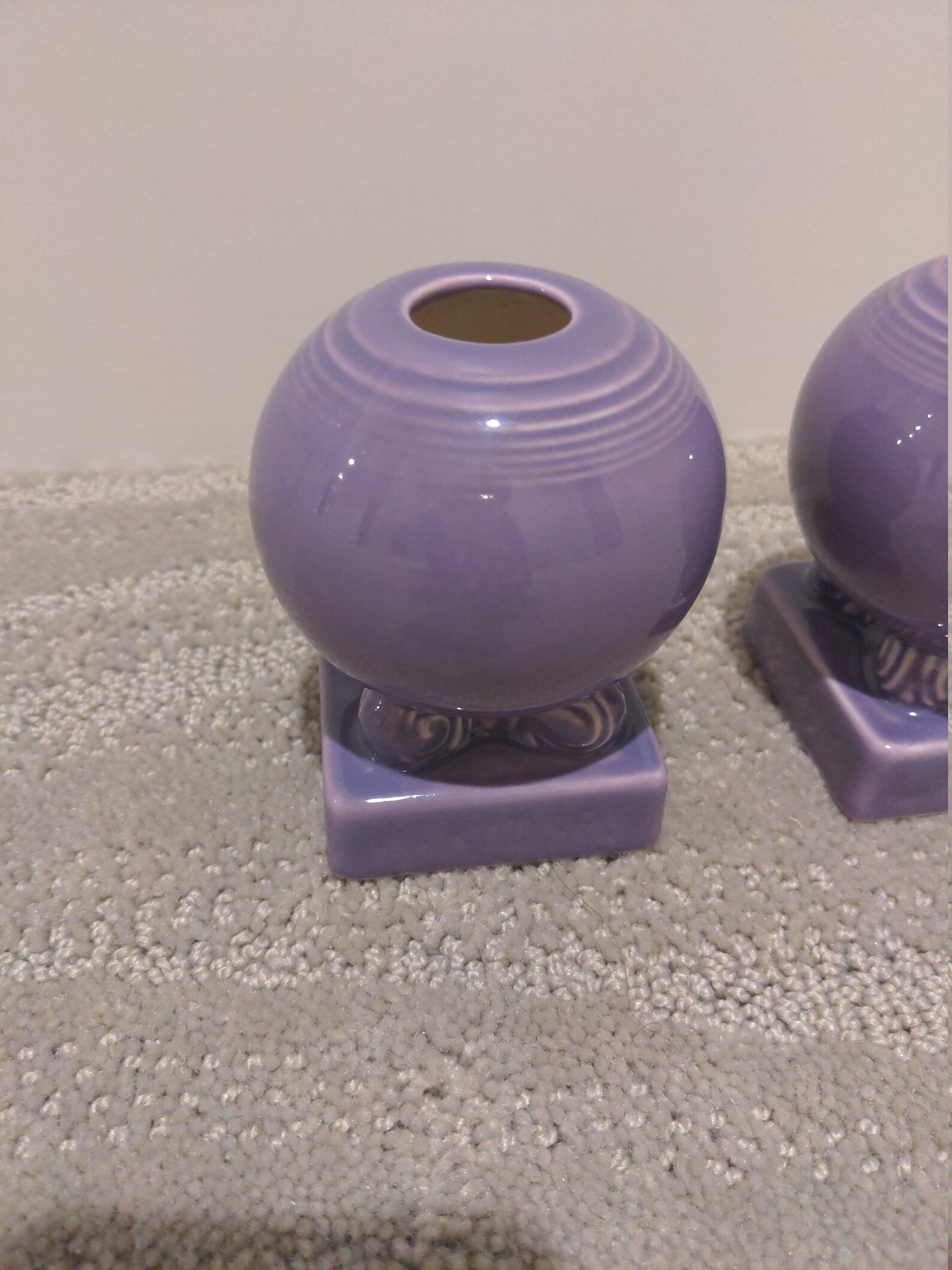 Fiestaware vintage lilac candle holders Etsy