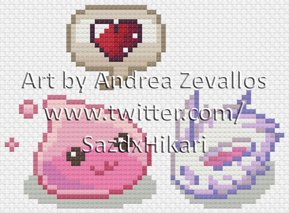 Poring And Lunatic From Ragnarok Online Cross Stitch Pattern Etsy