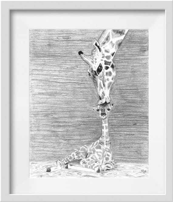 nursery giraffe art