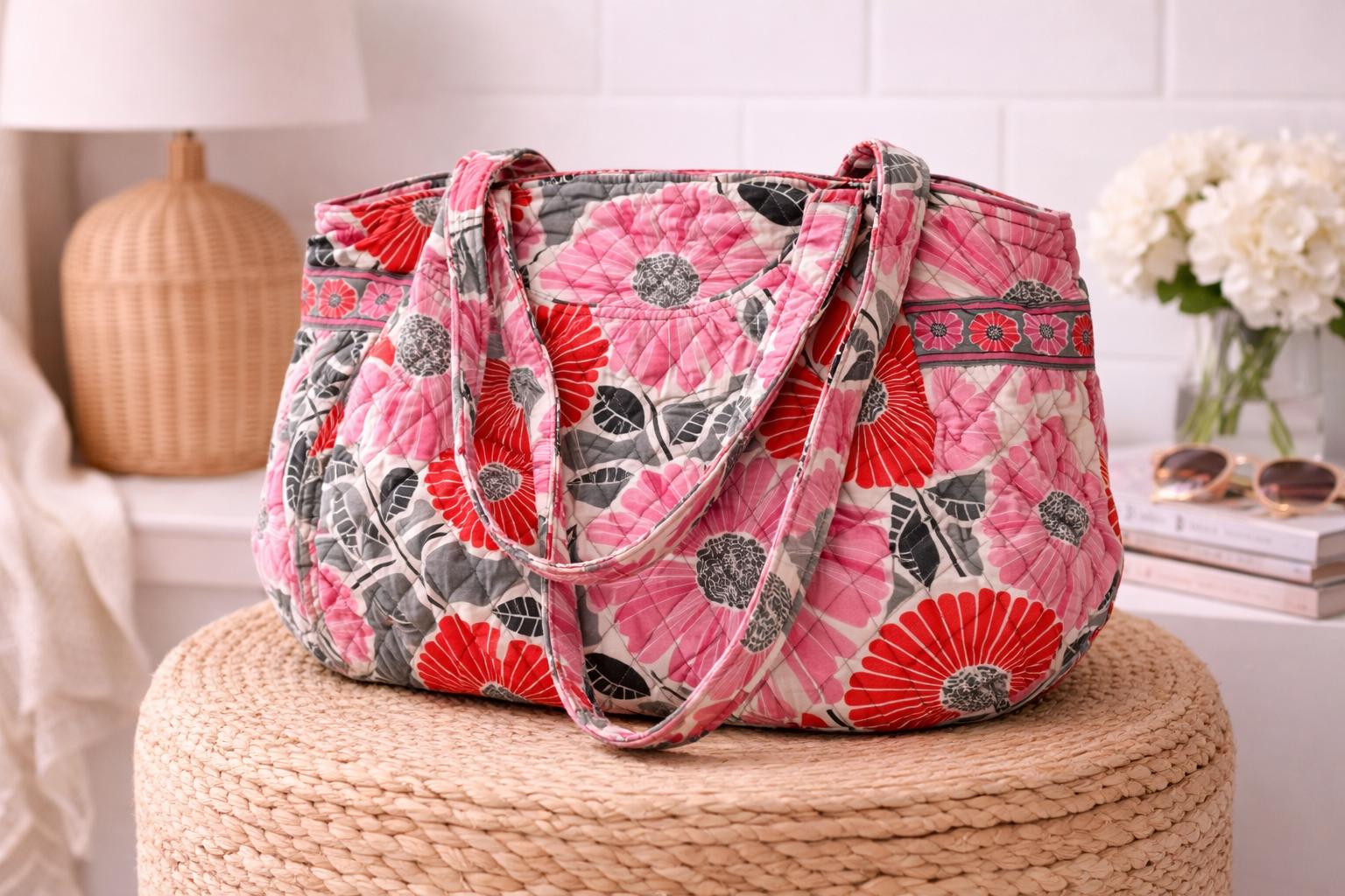 Vera Bradley Retired Cheery Blossoms Backpack NWT Vera Bradley (Retired) Cherry Blossoms Gray Multi  main image 4
