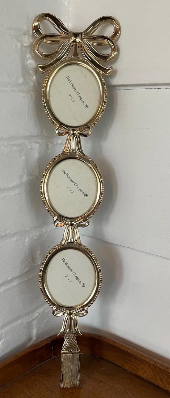 Vintage Metal Picture Frame from Bombay Company, Bow Picture Frame, Wall hanging Photo Holder, Photo frame, Wall Art, Love shack Fancy