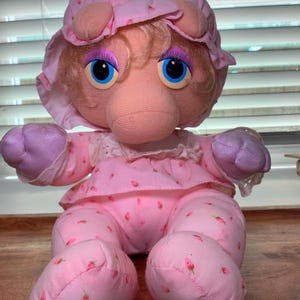 Vintage 1984 Hasbro Miss Piggy Pampers Plush Doll, Muppet Babies, Jim Henson, The Muppets, Vintage Toys, Retro Toys Gifts,
