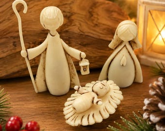 Vintage Italian Nativity Set | Sigillo Garanzia Holy Family Creche Made in Italy