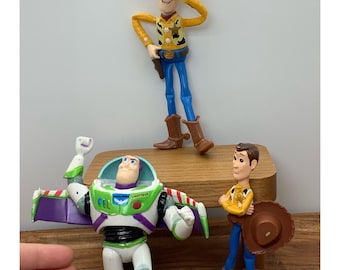 Vintage Disney Toy Story Collectible Figures, Woody and Buzz