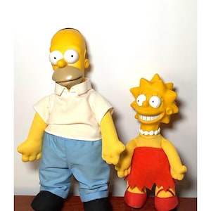Vintage 1990 the Simpsons Homer and Lisa Plush Dolls – Retro 90s