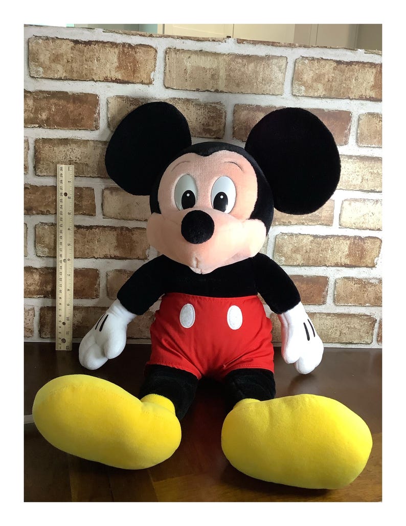 1990s Walt Disney World Mickey Mouse Plush , Large Vintage Park Exclusive Style Collectible bild 6