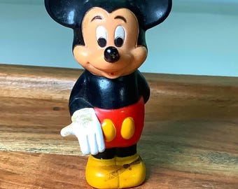 Vintage Mickey Mouse Figurine, Walt Disney Productions Collectible