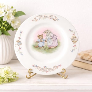 Royal Albert Beatrix Potter Tom Kitten Plate 1986 Fine Bone China Nursery Decor
