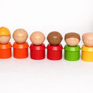 Vintage Lil' Tuppers Figures: 1980s Tupperware Toys, Set of 6