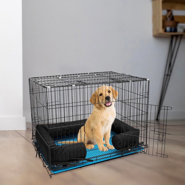 Dog Crate Bumper | Dog Crate Pillow | Waterproof Cage Bumper | Puppy Kennel Pillow | Pet Crate Bumper | Dog Accessories | Dog Crate Cushion