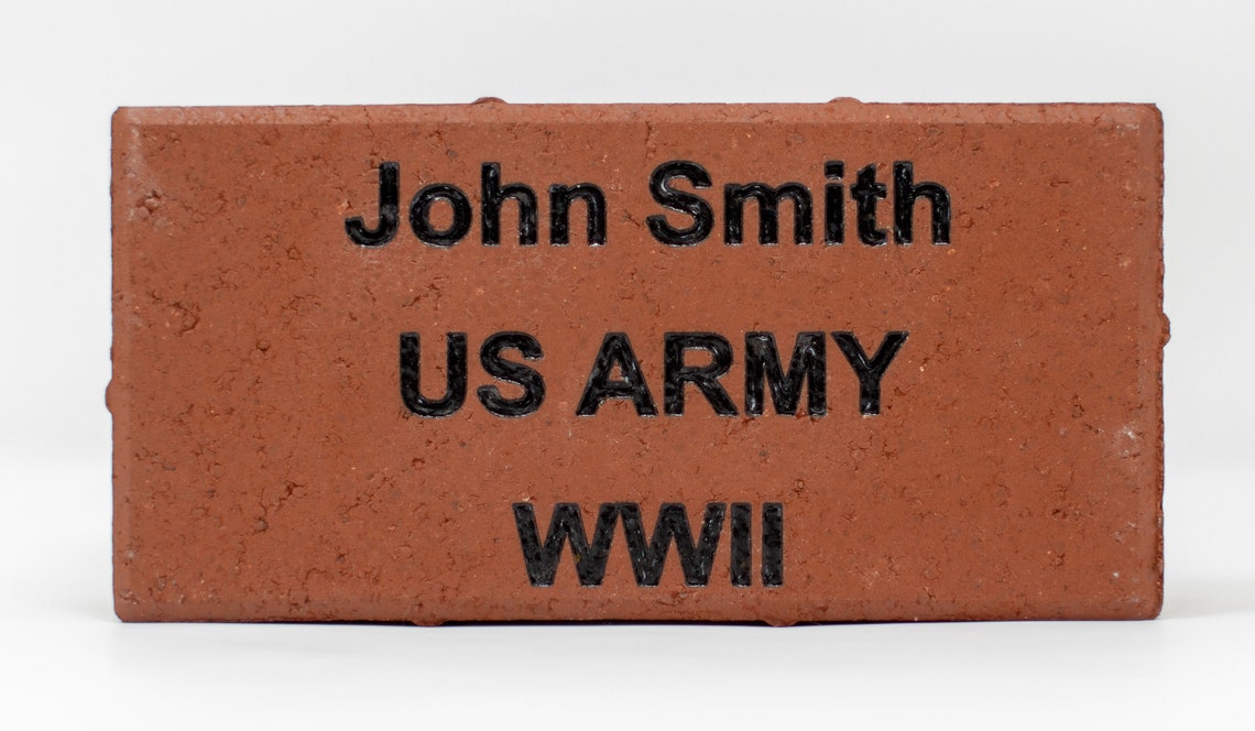 Engraved Brick Personalized Engraved Permanent Memorial Brick Etsy