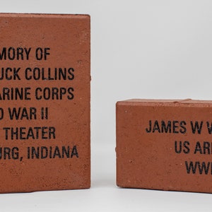 Engraved Brick, Personalized Engraved Permanent Memorial Brick for ...