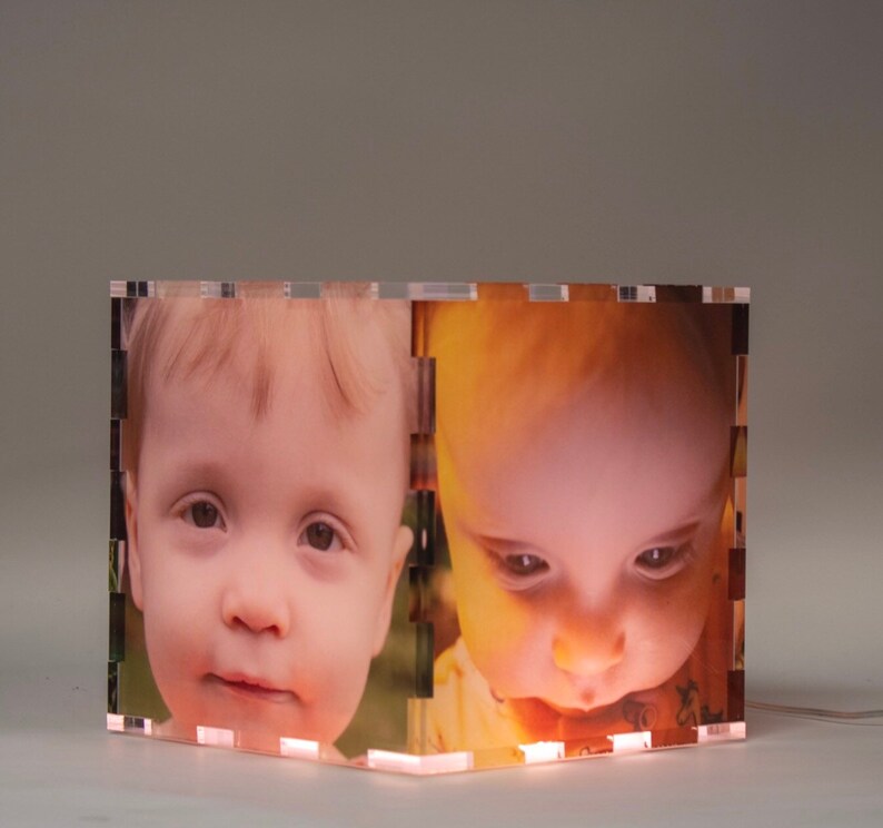 Acrylic Photo Cube With YOUR Photographs Personalized Photo Etsy