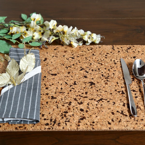 Cork Tablemats Choco Chip, Stylish Cork Tablemats, Sustainable Cork Gifting, Rectangular Cork Tablemats, Best Housewarming gift