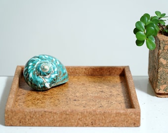 Cork Small Square Serving Tray, Sustainable, Eco-friendly & Super Trendy Tray, Beautiful Cork Tray, Sustainable Gifting
