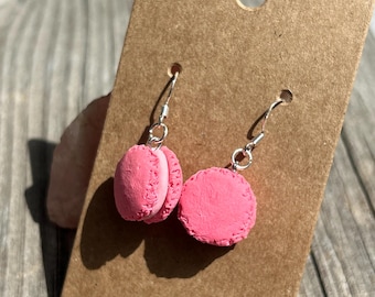 Macaron Earrings – Handmade Polymer Clay Dangle Earrings, Dessert-Themed Jewelry
