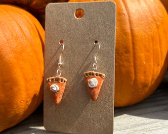 Pumpkin Pie Earrings – Fall-Inspired Polymer Clay Jewelry for Cozy Season